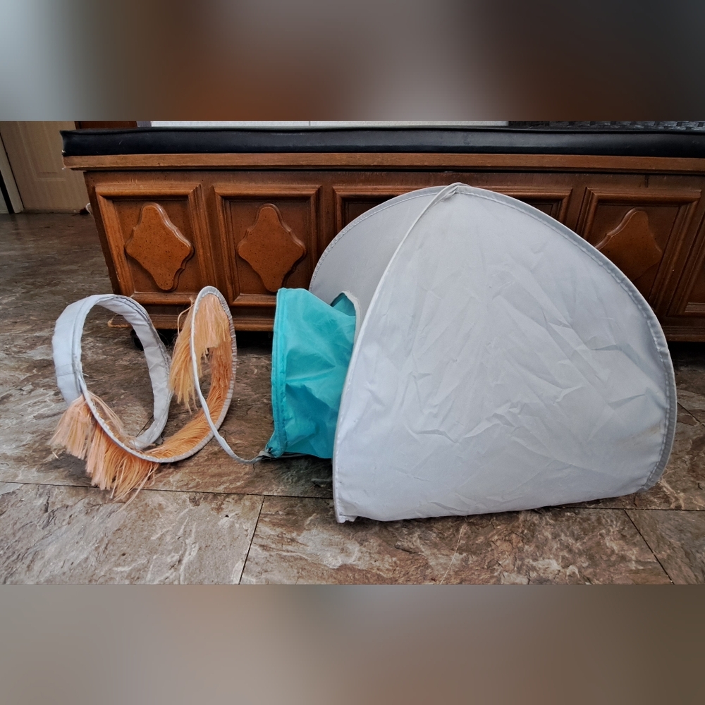 Gray and Teal Pet Play Tunnel